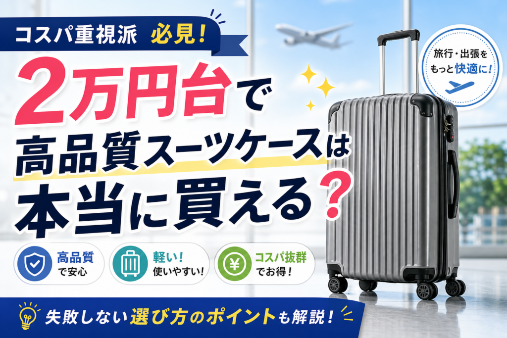 2万円台で高品質スーツケースは本当に買える?